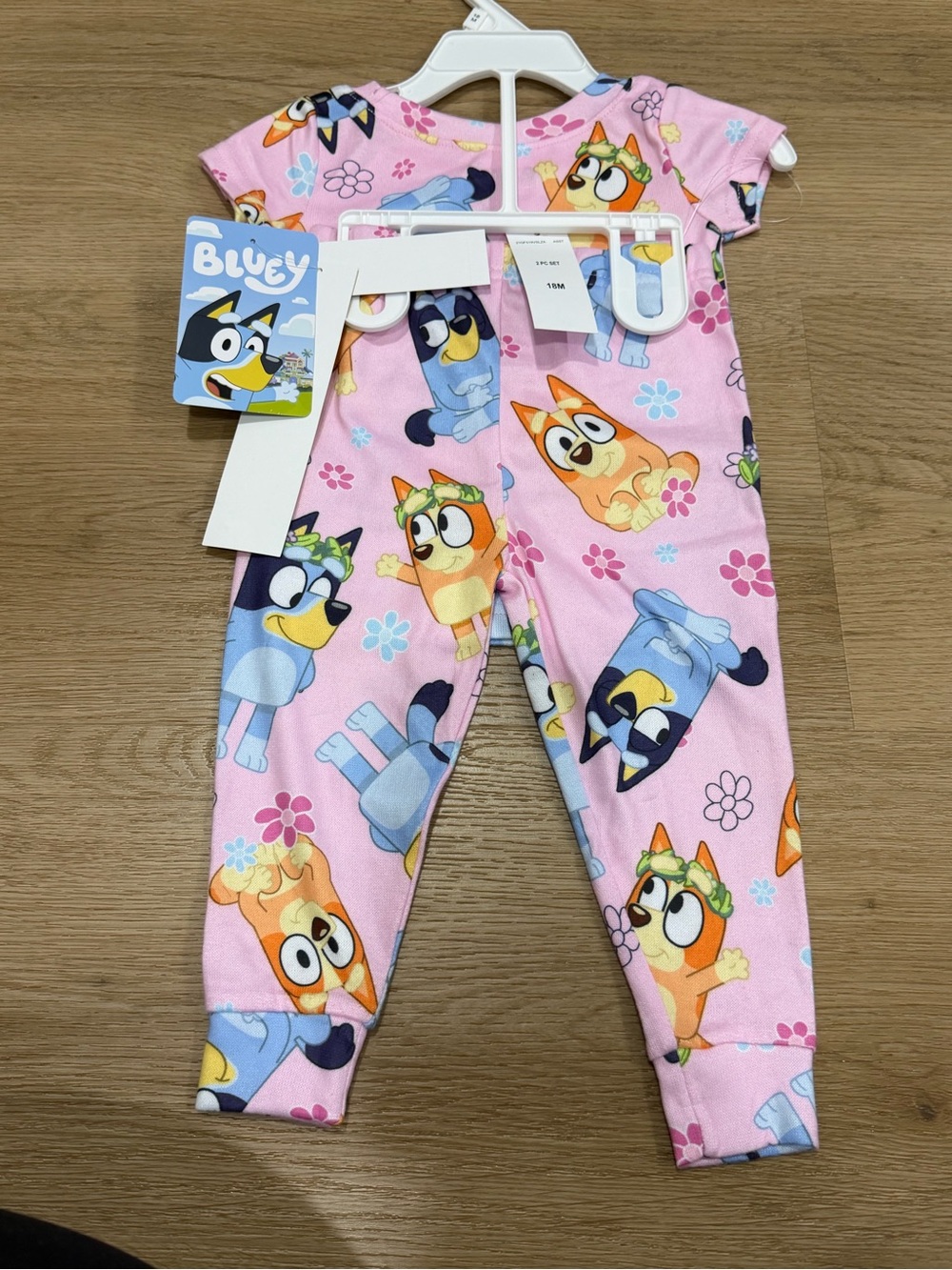 Bluey Pink Girls' two-Piece Pajama 18m